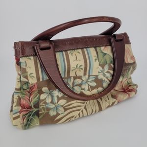 Croft & Barrow Floral and Leather Handbag